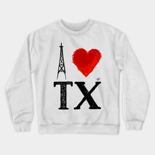 I Heart Texas (remix) by Tai's Tees Crewneck Sweatshirt